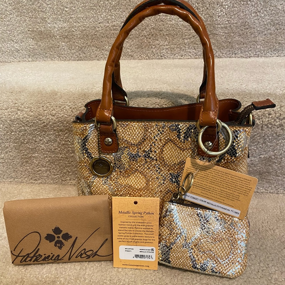 Patricia Nash Norcia Python Satchel